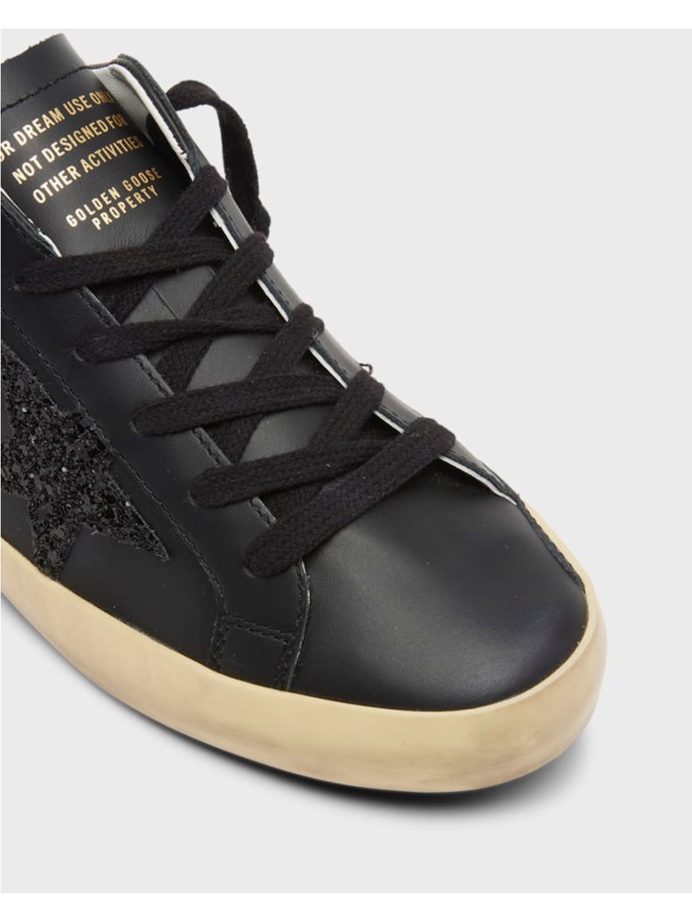 Golden Goose Black Leather Superstar Sabot Sneaker with Gold-Toned Sole l - Picture 4 of 8
